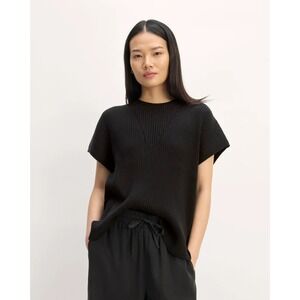 Everlane Black Cotton Knit Caftan Top Sz L